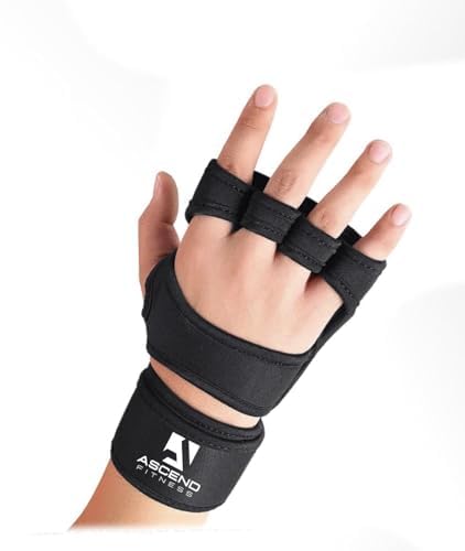 Ascend Fitness Sports New Ventilated Weight Lifting Workout Gloves with Built-in Wrist Wrist Support for Men and Women Great for Gym Fitness, Cross Training, Hand Support & Weightlifting