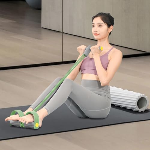 Foot Pedal Resistance Band - Pedal Tension Rope Yoga Elastic Pull Rope Fitness Sit-up Exercise Equipment for Home Gym Workout Waist Fitness Resistance Band