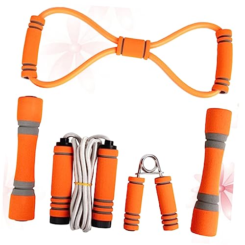 Happyyami 5pcs Exercise Supplies Power Rack Jump Accessories Pulley Barbell Pad Equipment Lifting Belt Exercise Mat Grip Strength Trainer Rope Pull up Bar Fitness Supplies Sports Accessory