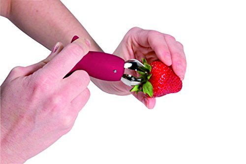 Chef'n Original Stem Gem Strawberry Huller, Red/Green -