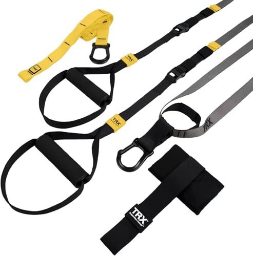 TRX GO Suspension Trainer System, Full-Body Workout for All Levels & Goals, Lightweight & Portable, Fast, Fun & Effective Workouts, Home Gym Equipment or for Outdoor Workouts, Grey