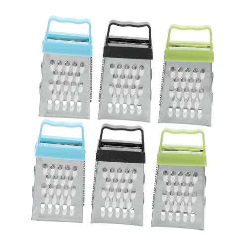 Alipis 6pcs Mini Cheese Shredder Handheld Cheese Peel Cutter Fruit Garlic Grinder Ginger Vegetable Potato Carrot Slicer Chopper Kitchen Gadgets Tools