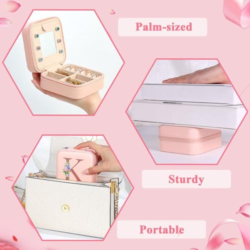 TINGN Gifts for Teenage Girls -Travel Jewellery Case, Travel Jewellery Organiser, Mini Jewellery Box, Travel Jewellery Box,18th Birthday Gifts for Girls, Jewellery Box A