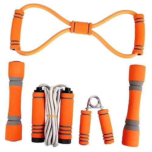 Happyyami 5pcs Exercise Supplies Power Rack Jump Accessories Pulley Barbell Pad Equipment Lifting Belt Exercise Mat Grip Strength Trainer Rope Pull up Bar Fitness Supplies Sports Accessory