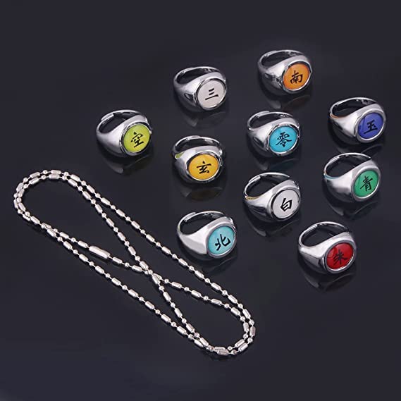 Anime stainless steel Rings set for Men Kids and Accessories Cosplay fashion Fans, Stainless Steel