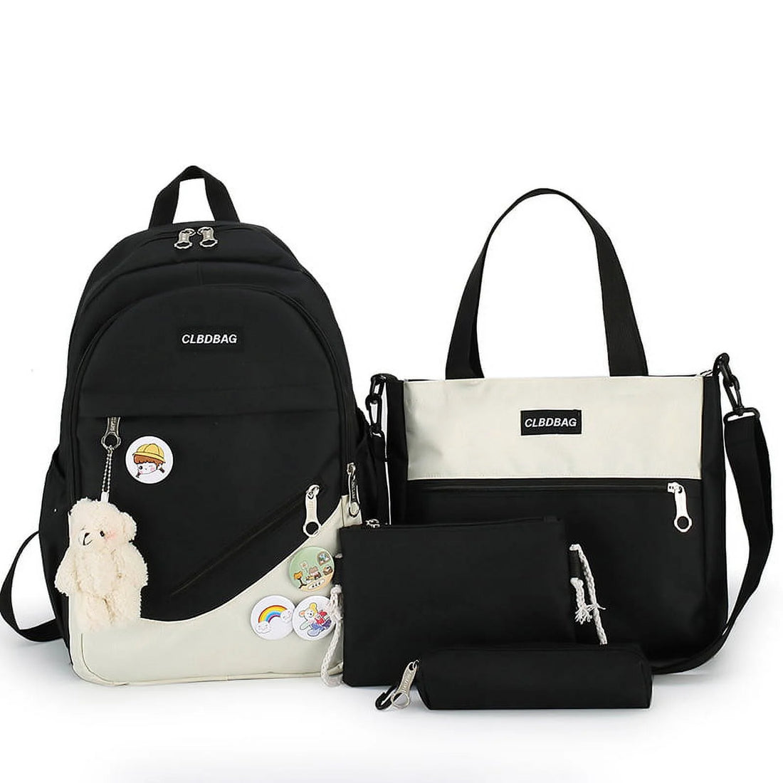 4pcs School Bags Set Kawaii Backpacks for Teen Girls School Backpack