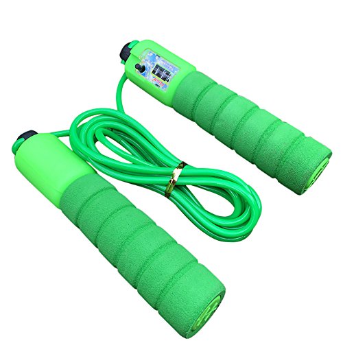 Jump Rope 8ft Plastic Adjustable Length Jump Rope with Counter and Non-Slip Foam Handles,Jump Rope for Women,Jump Rope for Kids,Jumping Rope for Home Workout Gym Training Fitness Exercise