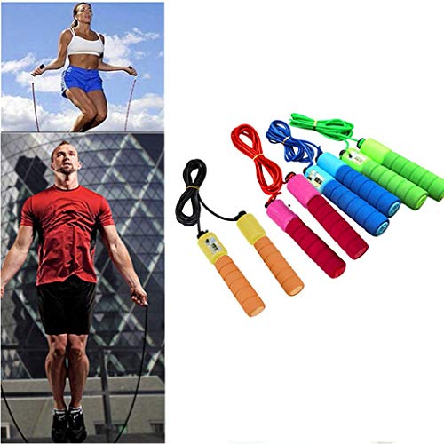 Jump Rope 2025 New 8ft Plastic Adjustable Length Jump Ropes with Counter and Non-Slip Foam Handles,Jump Rope for Women,Jump Rope for Kids,Jumprope for Workout Training Exercise Gym Home Fitness