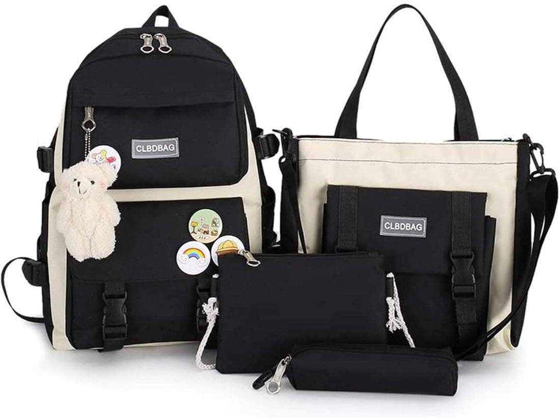 4pcs School Bags Set Kawaii Backpacks for Teen Girls School Backpack