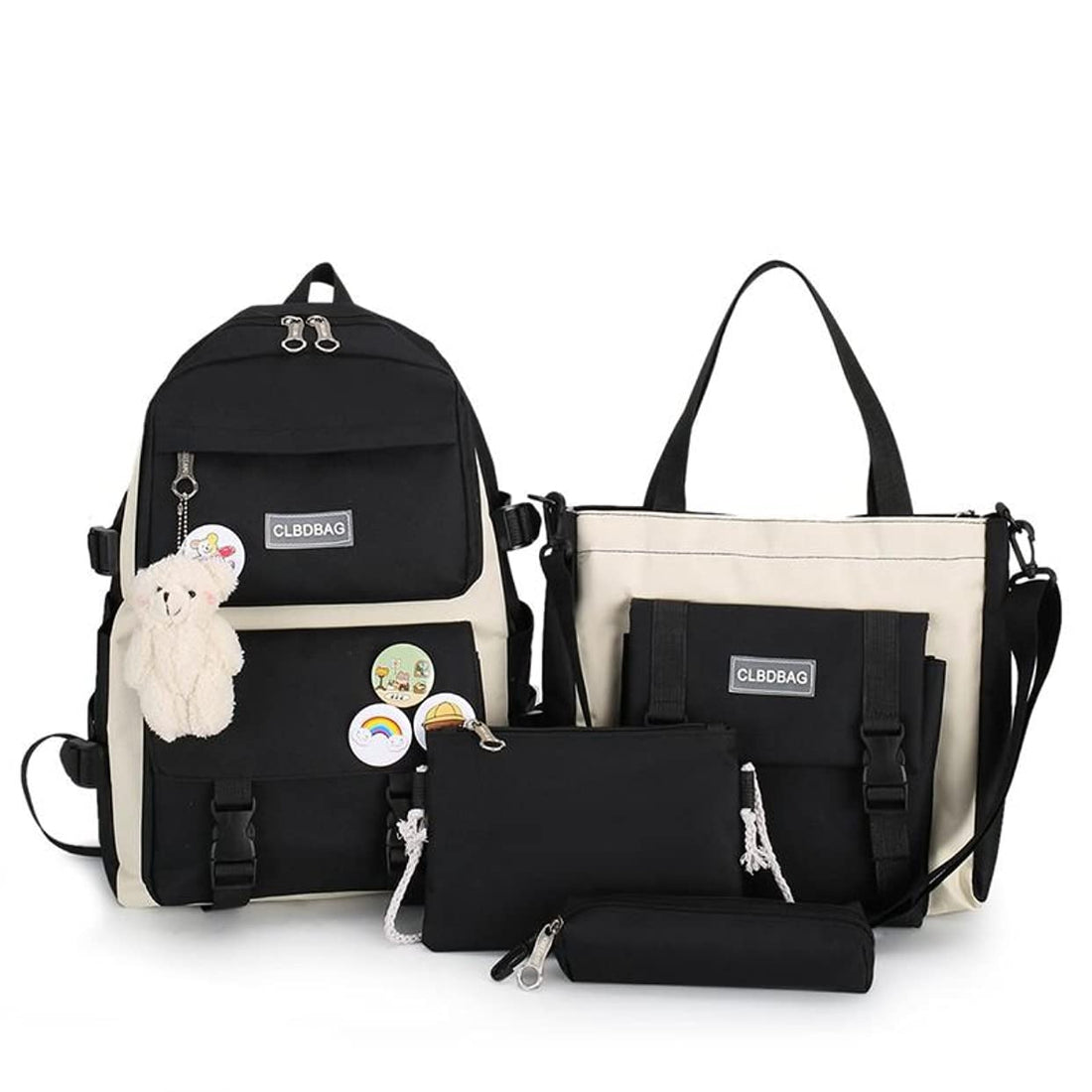 4pcs School Bags Set Kawaii Backpacks for Teen Girls School Backpack