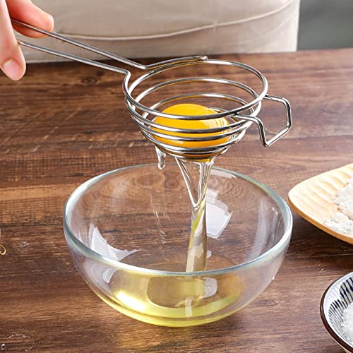 Eggs Separator, Kitchen Accessories Stainless Steel Eggs Yolk White Separator Separation Tool Eggs Long Handled Separator Food Grade Eggs Separator Kitchen Cooking Gadgets