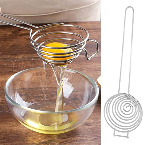 Eggs Separator, Kitchen Accessories Stainless Steel Eggs Yolk White Separator Separation Tool Eggs Long Handled Separator Food Grade Eggs Separator Kitchen Cooking Gadgets