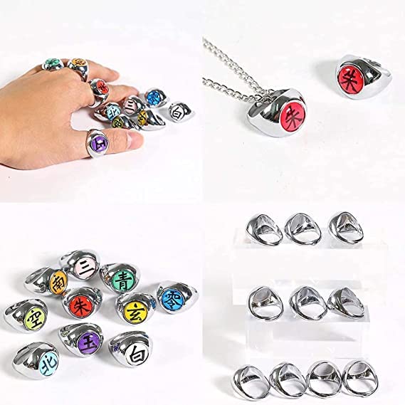 Anime stainless steel Rings set for Men Kids and Accessories Cosplay fashion Fans, Stainless Steel