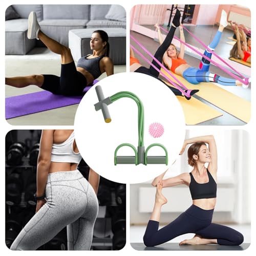 Foot Pedal Resistance Band - Pedal Tension Rope Yoga Elastic Pull Rope Fitness Sit-up Exercise Equipment for Home Gym Workout Waist Fitness Resistance Band