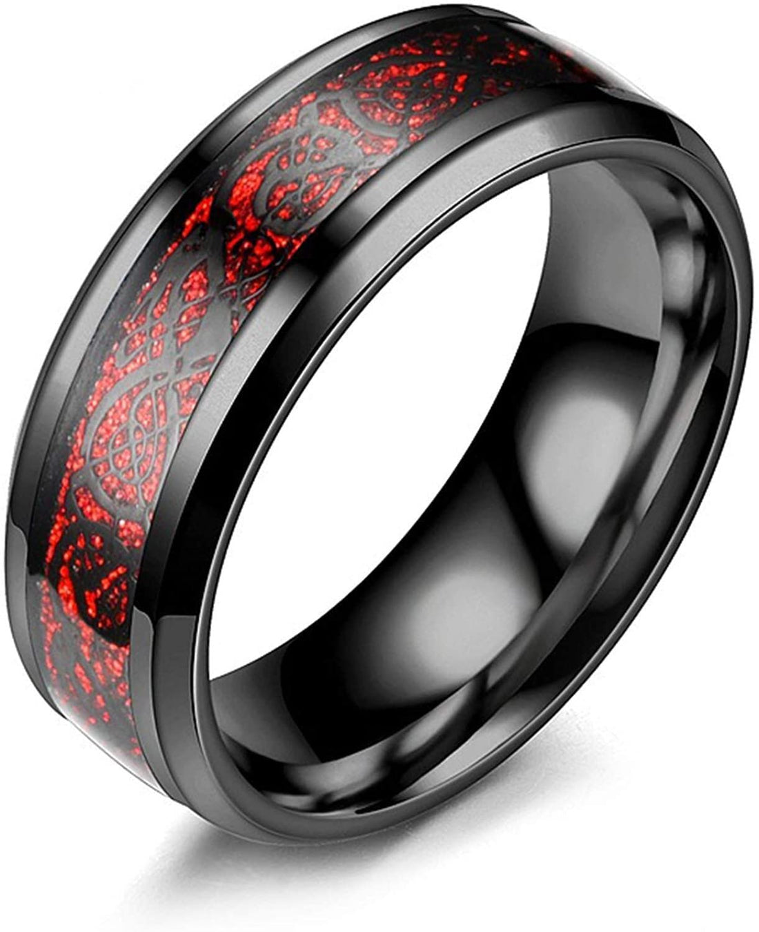 Finger Band Fashion Simple Men Luminous Dragon Pattern Glowing Ring Jewelry Accessory