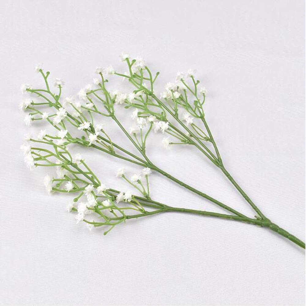 5Pcs Artificial Flowers, Fake Flowers Silk Plastic Artificial Gypsophila Realistic Flower Arrangements