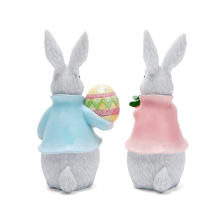 Hodao Easter Bunny Decorations Spring Indoor Home Decor Classic Rabbit Figurines Gifts