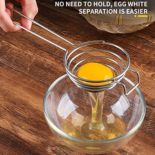 Eggs Separator, Kitchen Accessories Stainless Steel Eggs Yolk White Separator Separation Tool Eggs Long Handled Separator Food Grade Eggs Separator Kitchen Cooking Gadgets