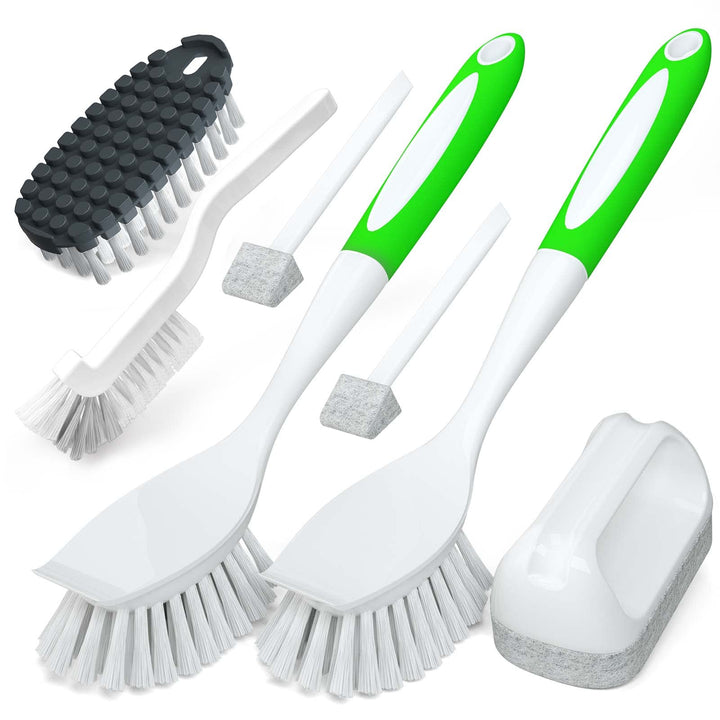 Holikme 5Pack Kitchen Cleaning Brush, Green