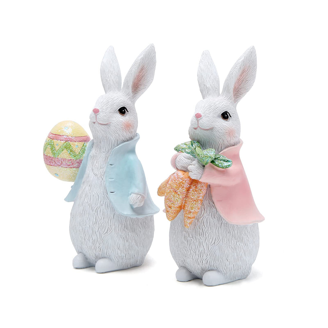 Hodao Easter Bunny Decorations Spring Indoor Home Decor Classic Rabbit Figurines Gifts