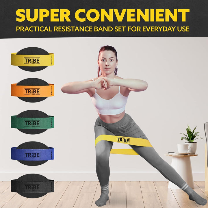 Fabric Resistance Bands for Working Out - Booty Bands for Women and Men - Exercise Bands Resistance Bands Set - Workout Bands Resistance Bands for Legs - Fitness Bands (Multicolor)