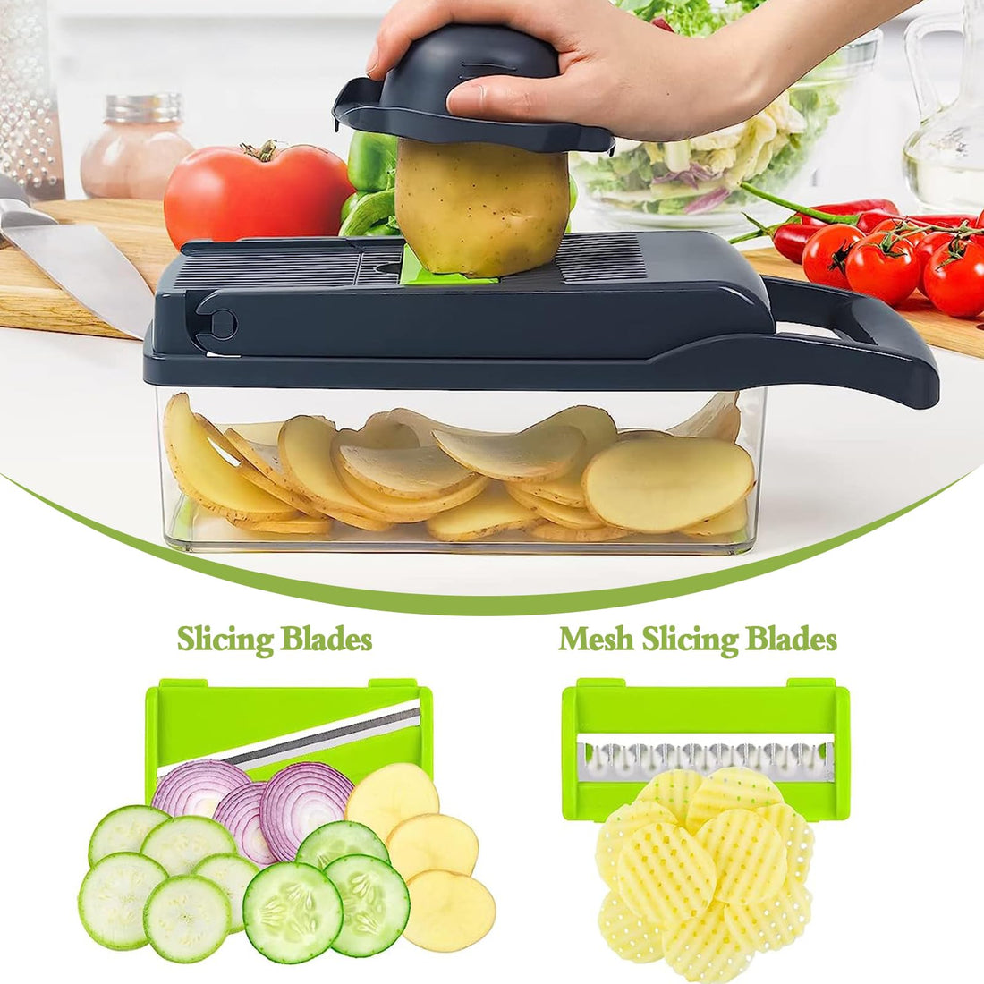 18 In 1 Vegetable Chopper, Mandoline Vegetable Slicer Multifunctional,