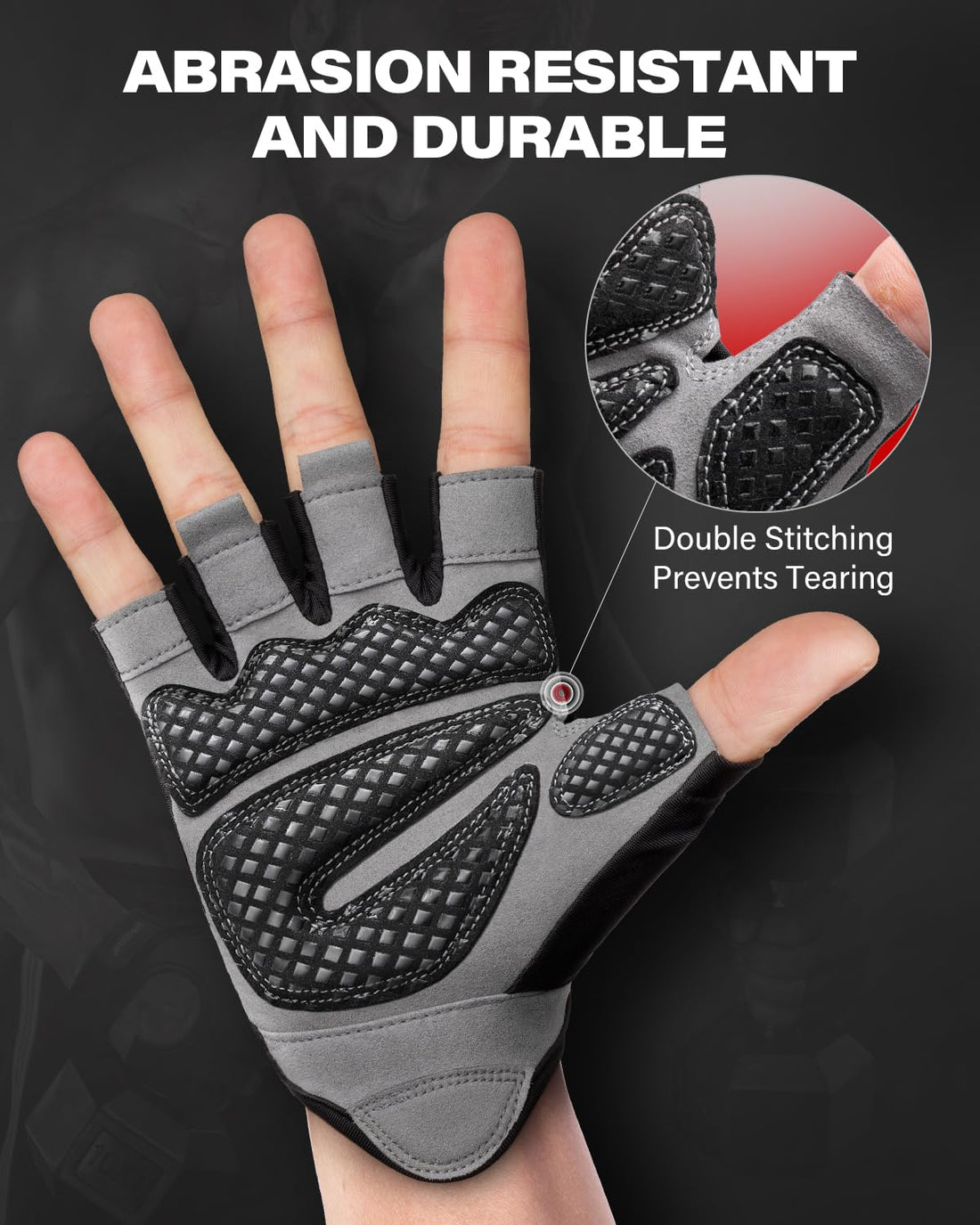 VINSGUIR Workout Gloves for Men and Women, Weight Lifting Gloves with Excellent Grip, Lightweight Gym Gloves for Weightlifting, Cycling, Exercise, Training, Pull ups, Fitness, Climbing and Rowing