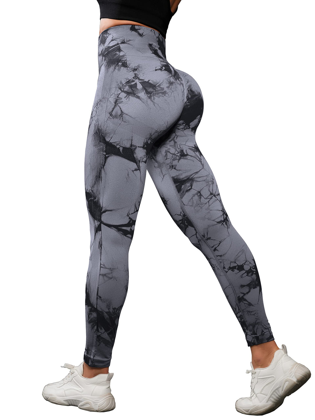 OVESPORT 3 Pack Tie Dye Seamless High Waisted Workout Leggings for Women Scrunch Butt Lifting Yoga Gym Athletic Pants