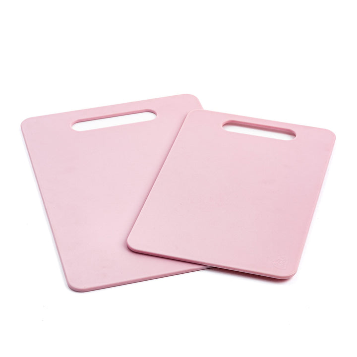 GreenLife Cutting Board Set 8x12" & 10x14", Extra Durable, Meal Prep, Non-Slip, Grip Handles, Crack Resistant, Dishwasher Safe, Reversible, Versatile Kitchen Essentials, Soft Pink