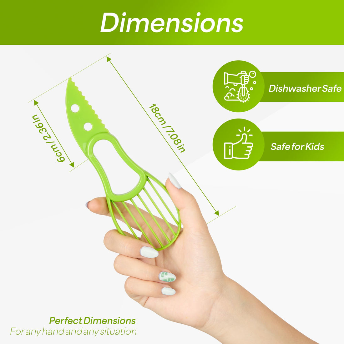 3 in 1 Avocado Slicer Tool - Essential Addition To Your Kitchen Gadgets - Dishwasher Safe Peeler - Fruit Cutter