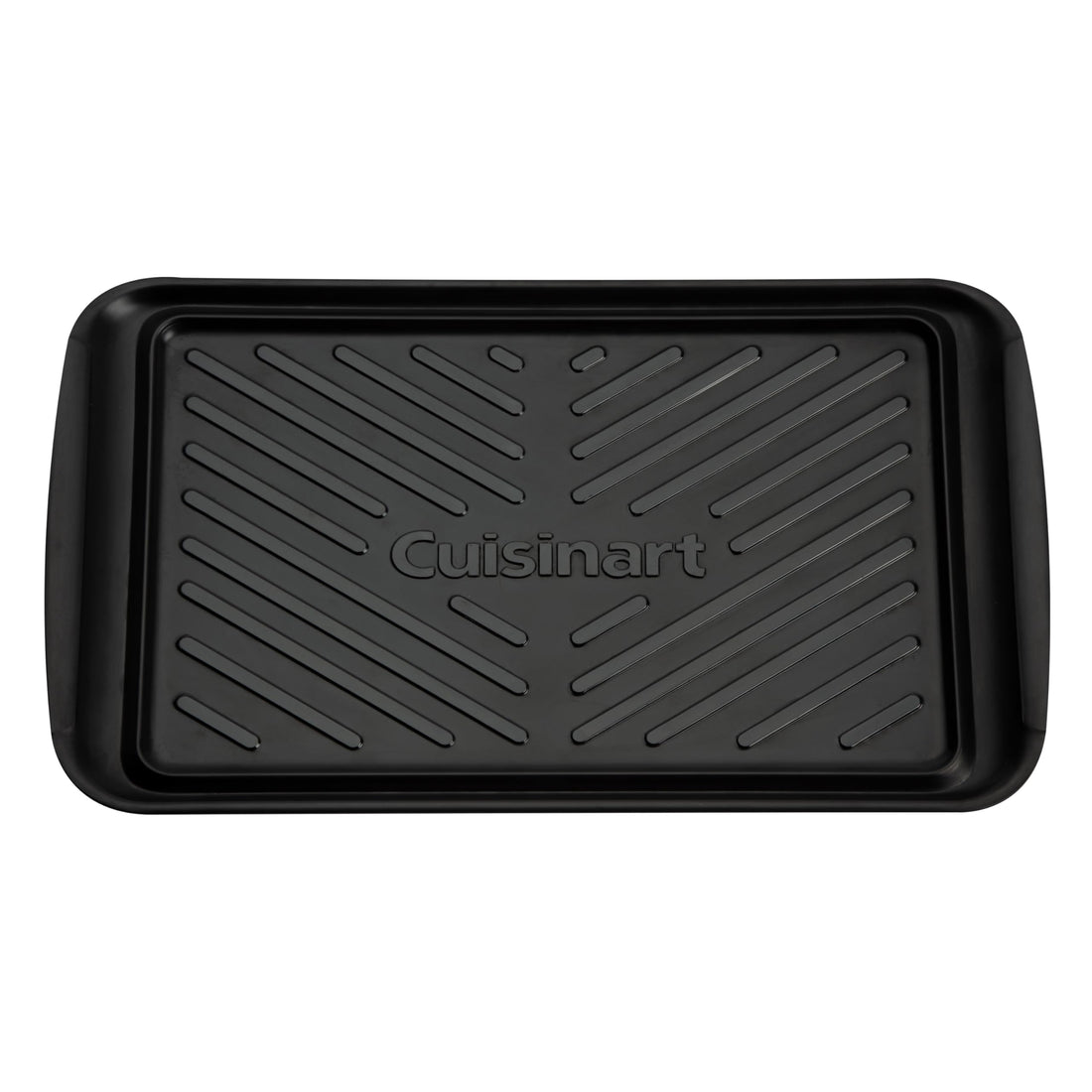 Cuisinart Grilling Prep and Serve Trays, 17x10.5 inch BBQ Safe for Food Handling, 2 Dishwasher Safe Nesting Trays Black and Red, Perfect Grilling Tray for Cooked and Raw Meat, Fits 6 Burgers