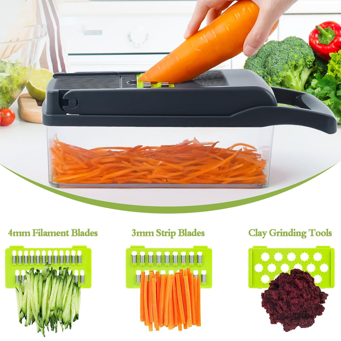 18 In 1 Vegetable Chopper, Mandoline Vegetable Slicer Multifunctional,