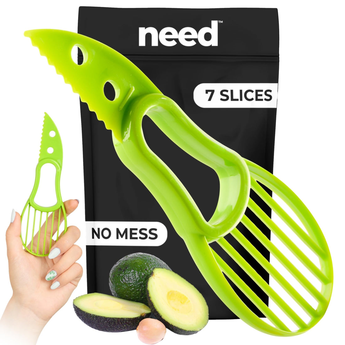 3 in 1 Avocado Slicer Tool - Essential Addition To Your Kitchen Gadgets - Dishwasher Safe Peeler - Fruit Cutter