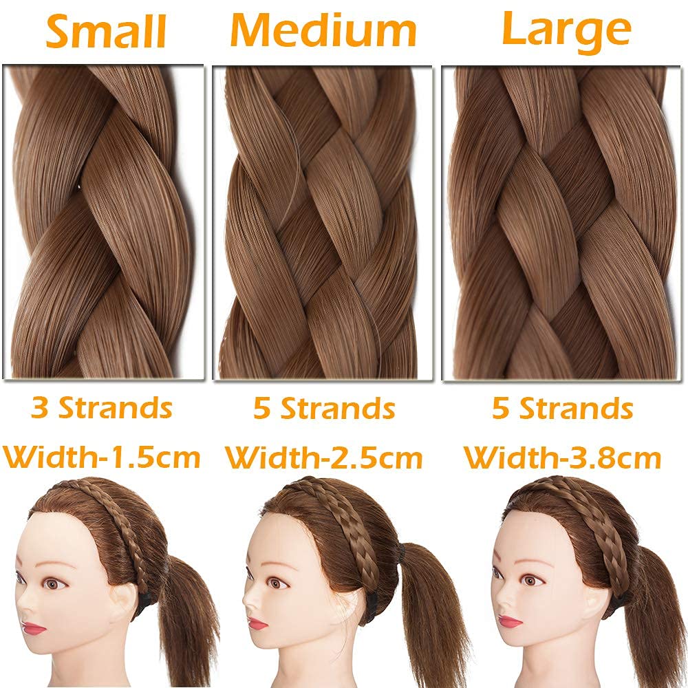 Plaited Headband Twist Hair Bands Fashion Plait Braided Hair Accessories Stretchable Synthetic [Ash Blonde]