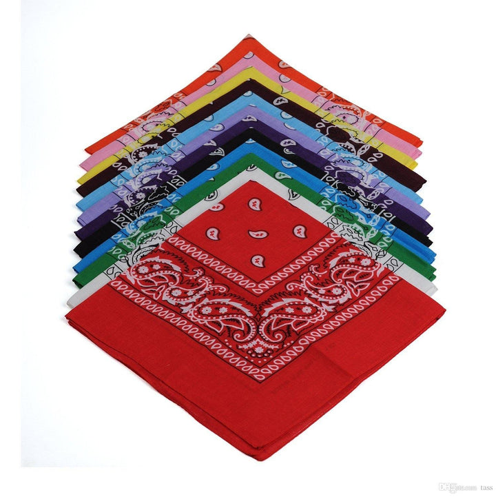 100% Cotton 6pcs Pack Bandanas with Original Paisley Pattern Colour