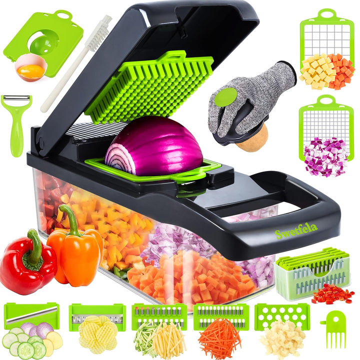 18 In 1 Vegetable Chopper, Mandoline Vegetable Slicer Multifunctional,