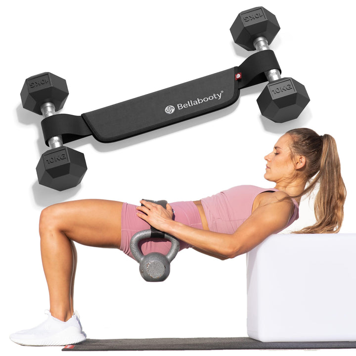 Bellabooty OG Belt - Bellabooty Exercise Hip Thrust Belt – For Dumbbells, Kettlebells, and Plates – Slip-Resistant Padding for Hip Protection – Perfect for Gym, Home, and On-the-Go Workouts