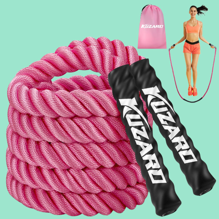 Jump Rope, Weighted Jump Rope for Women, 1.5LB Adult Skipping Rope for Fitness, Home Gym Workout Equipment, Heavy Exercise Jumpropes for Weight Loss, Shape body, Strength Training, Total Body Workout