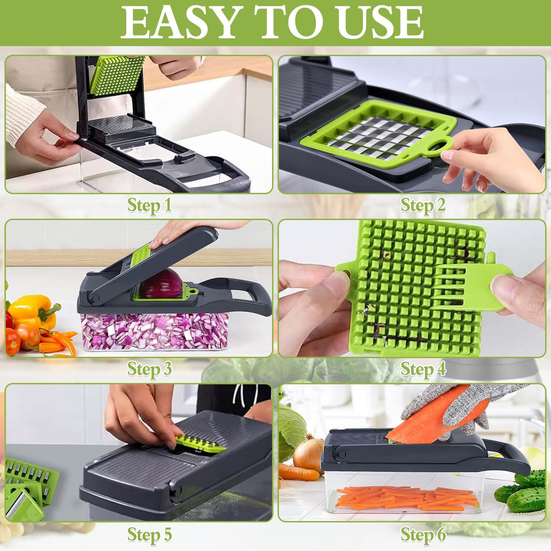 18 In 1 Vegetable Chopper, Mandoline Vegetable Slicer Multifunctional,