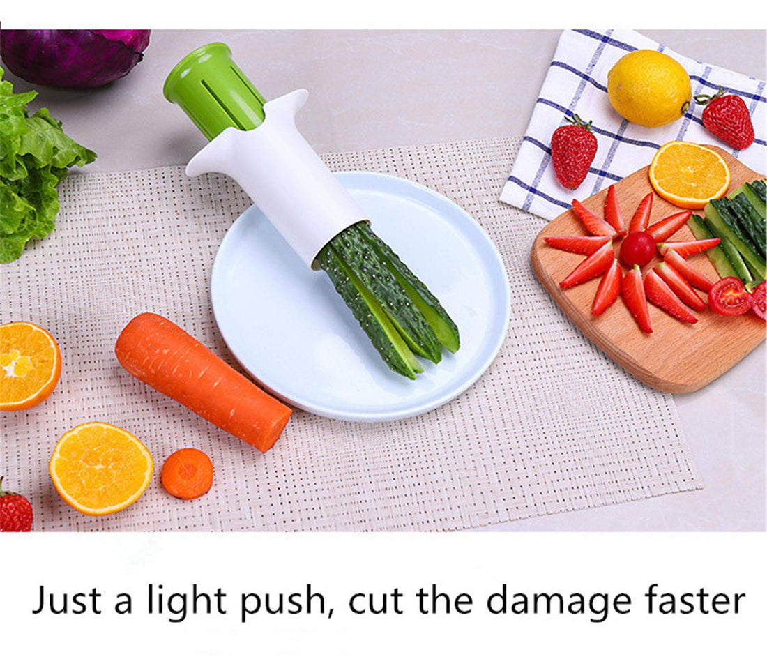 YOVQNMX Cucumber Slicer, Strawberry Slicer, Grape Slicer, Carrot Cutter, Potato Cutter, Creative Kitchen Tools, Multi-Function Fruit And Vegetable Slicer, Fruit Salad Making Pizza Fruit Dispenser