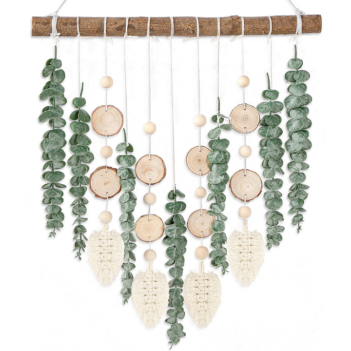 Sggvecsy 21’’ Eucalyptus Wall Hanging Decor Artificial Eucalyptus Plant Fake Greenery Leaves Boho Wall Decor with Wooden Stick for Bedroom Bathroom Kitchen Rustic Farmhouse Home Living Room Decoration