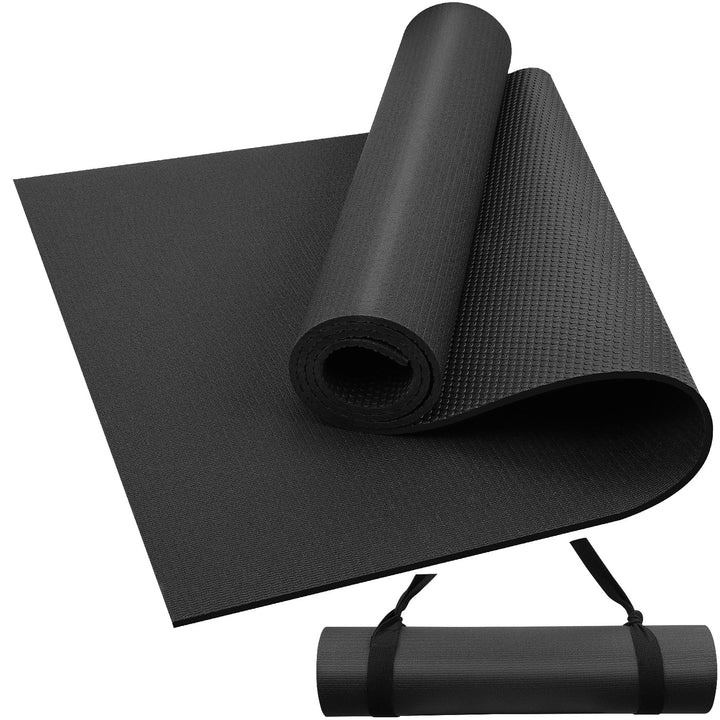 Exercise Mat 6'x2'x7mm Thick Workout Mats for Yoga Non Slip Heavy Duty Home Gym Flooring Fitness Cardio Mat for Pilates, Treadmill Exercise Equipment, Weightlift, Jump Rope, Stretch, Plyo