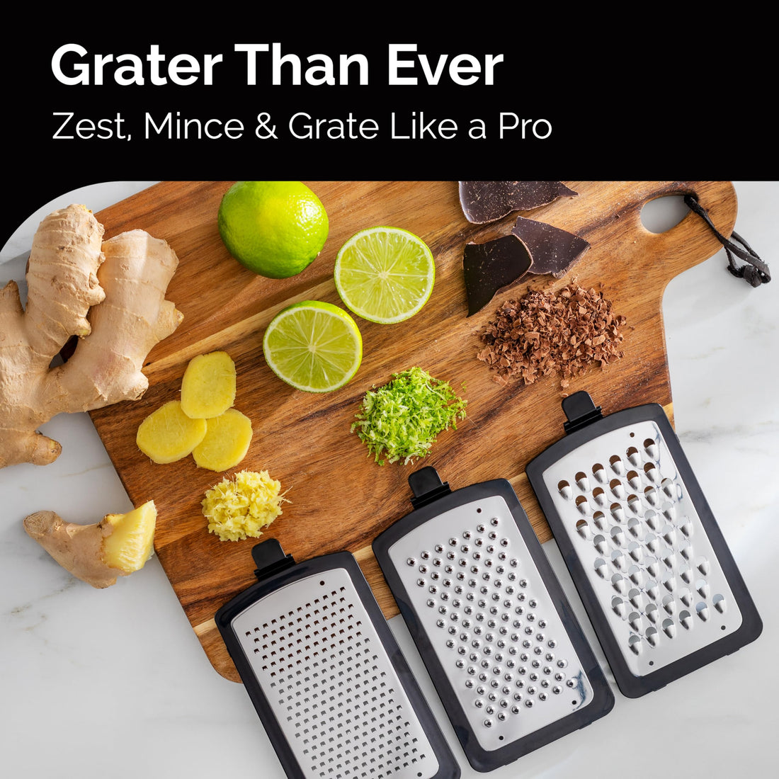 Cheese Grater with Garlic Crusher - Box Grater Cheese Shredder - Cheese Grater with Handle - Graters for Kitchen Stainless Steel Food Grater - Garlic Mincer Tool and Vegetable Peeler