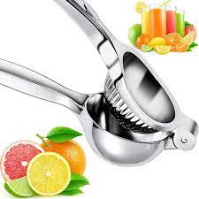 Zulay Kitchen Lemon Squeezer Stainless Steel - Premium Quality, Heavy Duty Solid Metal Squeezer Bowl - Large Manual Citrus Press Juicer and Lime Squeezer Stainless Steel